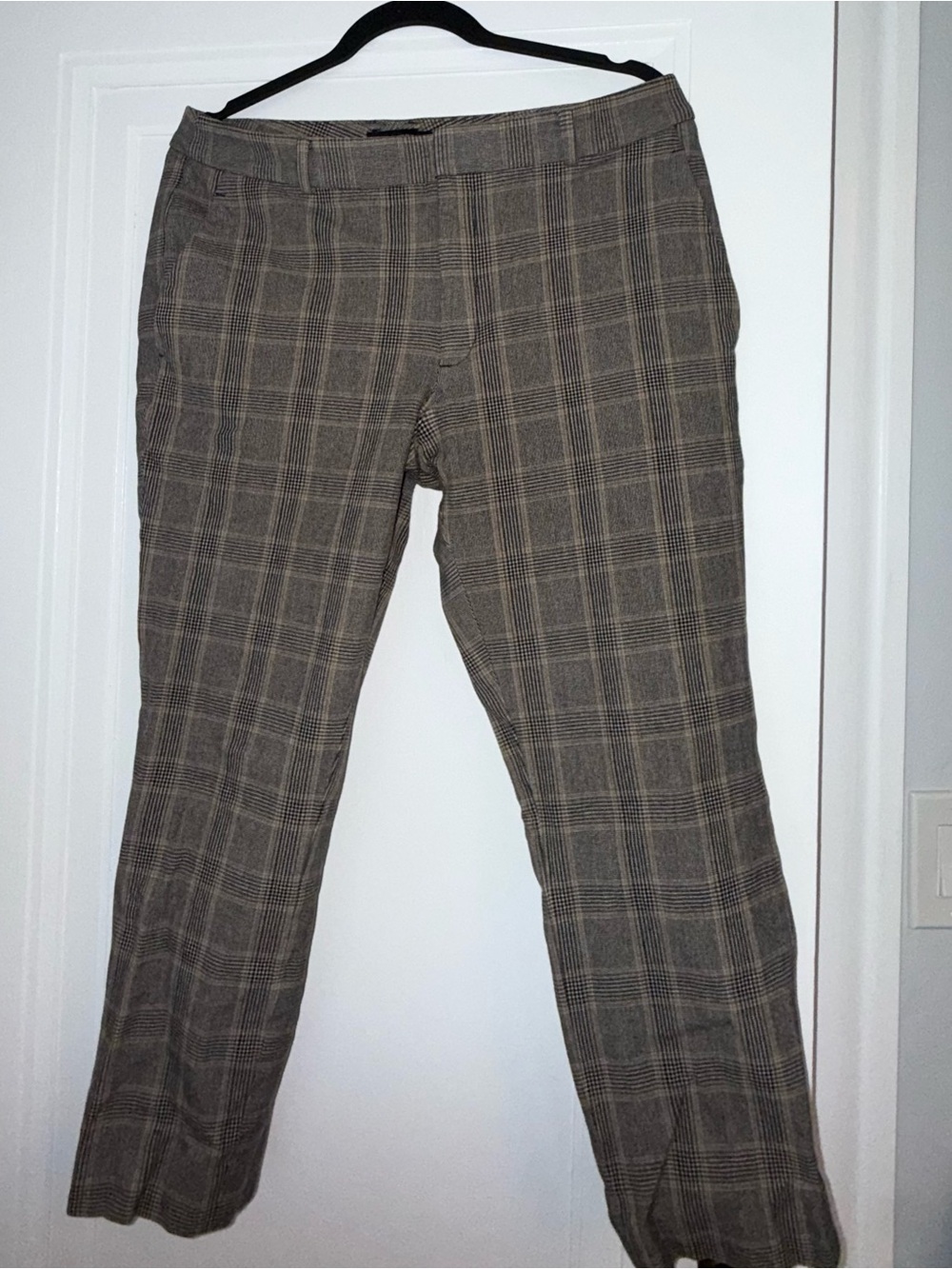 Banana Republic women’s Sloan slim  Plaid Dress Pants - Brown/Tan